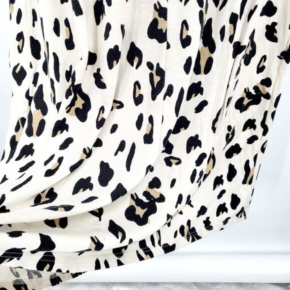 Tickled Teal Off White Cheetah Print Sleeveless Tank Maxi Dress Women's Size M - Picture 6 of 9